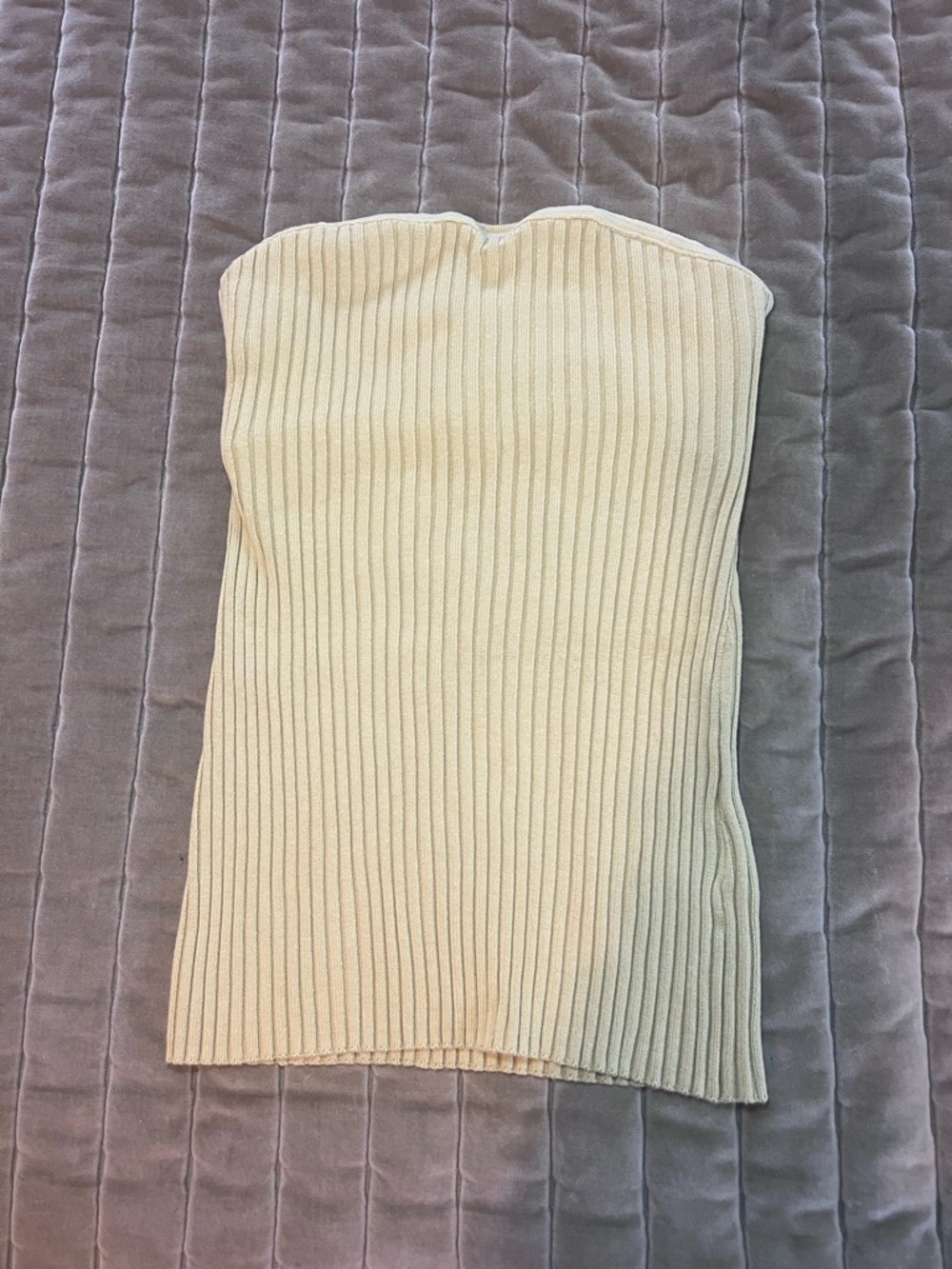 FP Beach Ribbed Strapless Tube Top Light Green Size Small